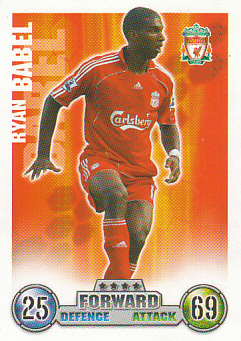 Ryan Babel Liverpool 2007/08 Topps Match Attax #160